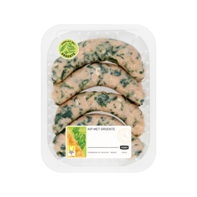 Huismerk Saucijs Kip met Spinazie